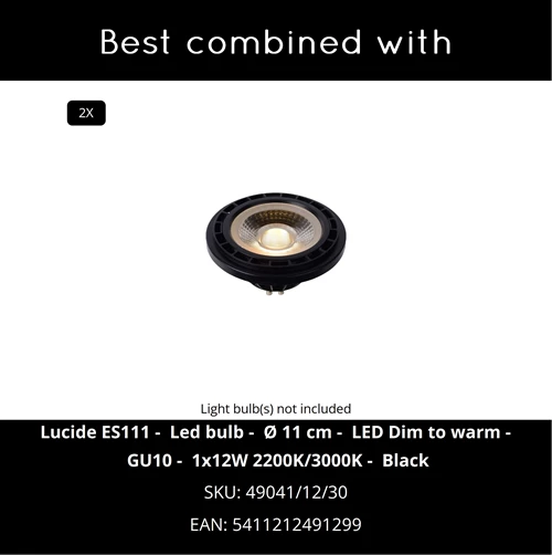Lucide SENSAS - Vloerlamp - 2xGU10 (ES111) - Wit - CROSSSELL